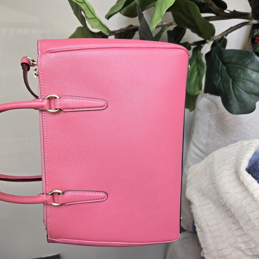 Coach Pink Leather Tote Bag - Picture 2 of 10
